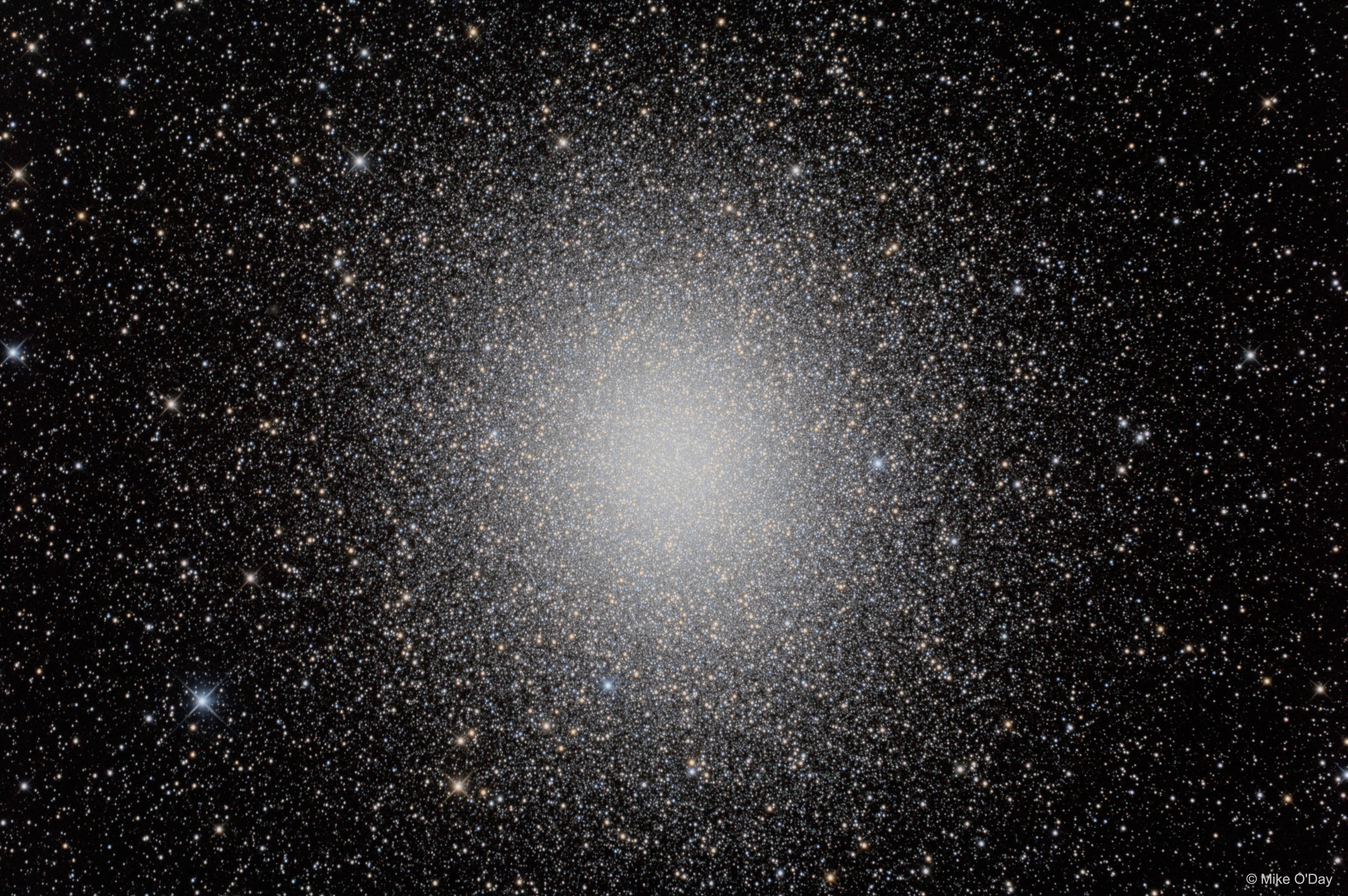 Behold the largest ball of stars in our galaxy. Omega Centauri is packed with about 10 million stars, many older than our Sun and packed within a volume of only about 150 light-years in diameter. The star cluster is the largest and brightest of 200 or so known globular clusters that roam the halo of our Milky Way galaxy. Though most star clusters consist of stars with the same age and composition, the enigmatic Omega Cen exhibits the presence of different stellar populations with a spread of ages and chemical abundances. In fact, Omega Cen may be the remnant core of a small galaxy merging with the Milky Way. The featured image shows so many stars because it merged different exposures with high dynamic range (HDR) techniques.  Omega Centauri, also known as NGC 5139, lies about 15,000 light-years away toward the southern constellation of the Centaurus.