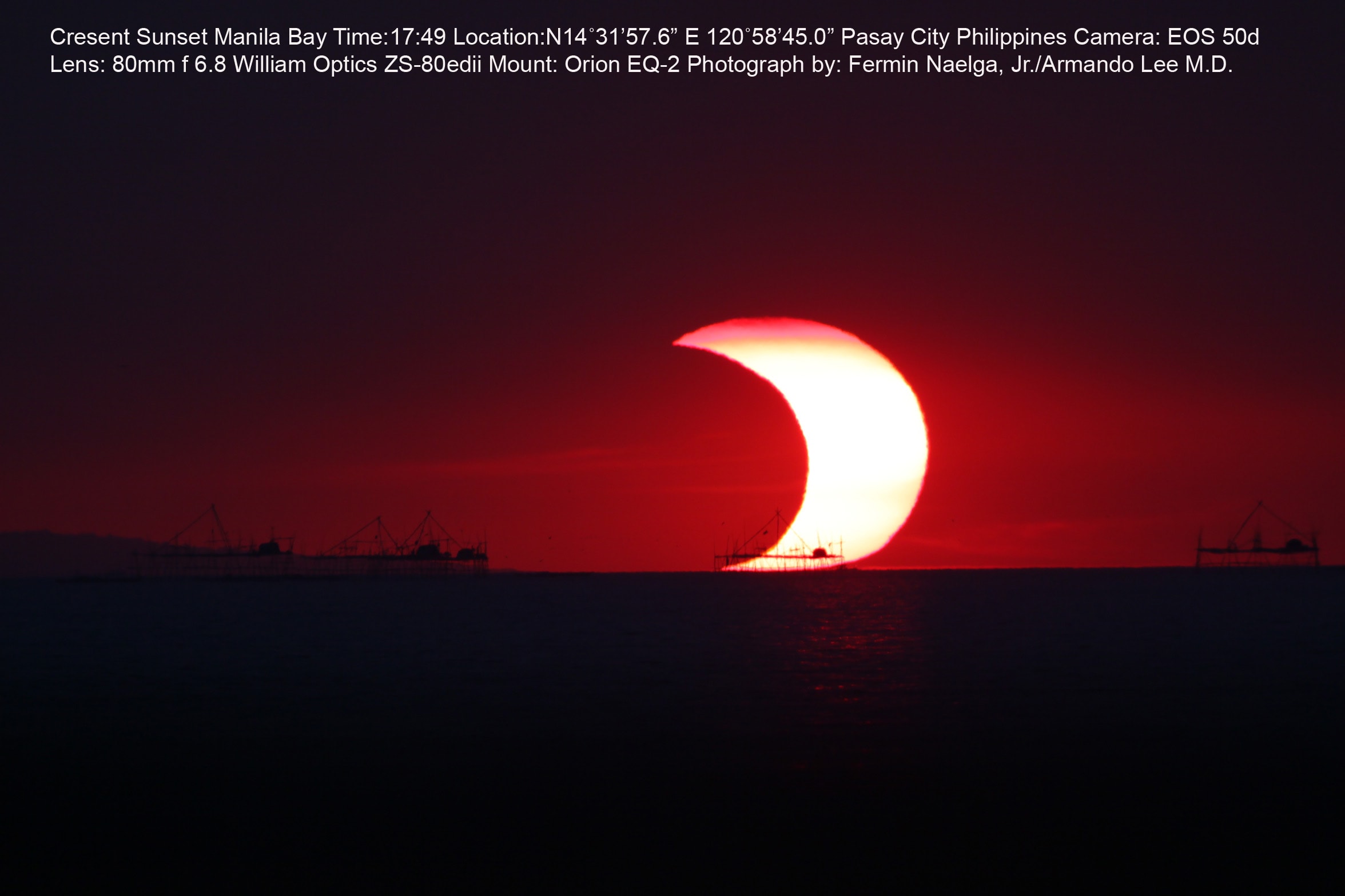What's happened to the setting Sun?  An eclipse! In early 2009, the Moon eclipsed part of the Sun as visible from parts of Africa, Australia, and Asia.  In particular the featured image, taken from the Mall of Asia seawall, caught a partially eclipsed Sun setting over Manila Bay in the Philippines.  Piers are visible in silhouette in the foreground.  Eclipse chasers and well placed sky enthusiasts captured many other interesting and artistic images of the year's only annular solar eclipse, including movies, eclipse shadow arrays, and rings of fire. On Thursday parts of the Sun again will become briefly blocked by the Moon, again visible to some as a partial eclipse of the Sun. Thursday's eclipse, however, will only be visible from parts of southern South America and Antarctica.