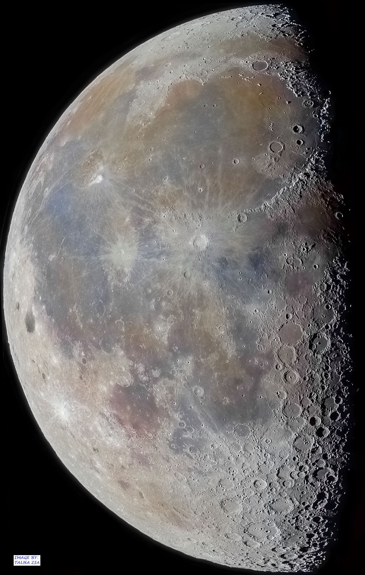 Why does the right part of this image of the Moon stand out?  Shadows. The terminator line -- the line between light and dark -- occurs in the featured image so that just over half the Moon's face is illuminated by sunlight. The lunar surface appears different nearer the terminator because there the Sun is nearer the horizon and therefore causes shadows to become increasingly long.  These shadows make it easier for us to discern structure, giving us depth cues so that the two-dimensional image, when dominated by shadows, appears almost three-dimensional. Therefore, as the Moon fades from light to dark, shadows not only tell us the high from the low, but become noticeable for increasingly shorter structures. For example, many craters appear near the terminator because their height makes them easier to discern there.  The image was taken two weeks ago when the lunar phase was waning gibbous. The next full moon, a Moon without shadows, will occur one week from today.    Follow APOD on: Facebook,  Google Plus,  Instagram, or Twitter