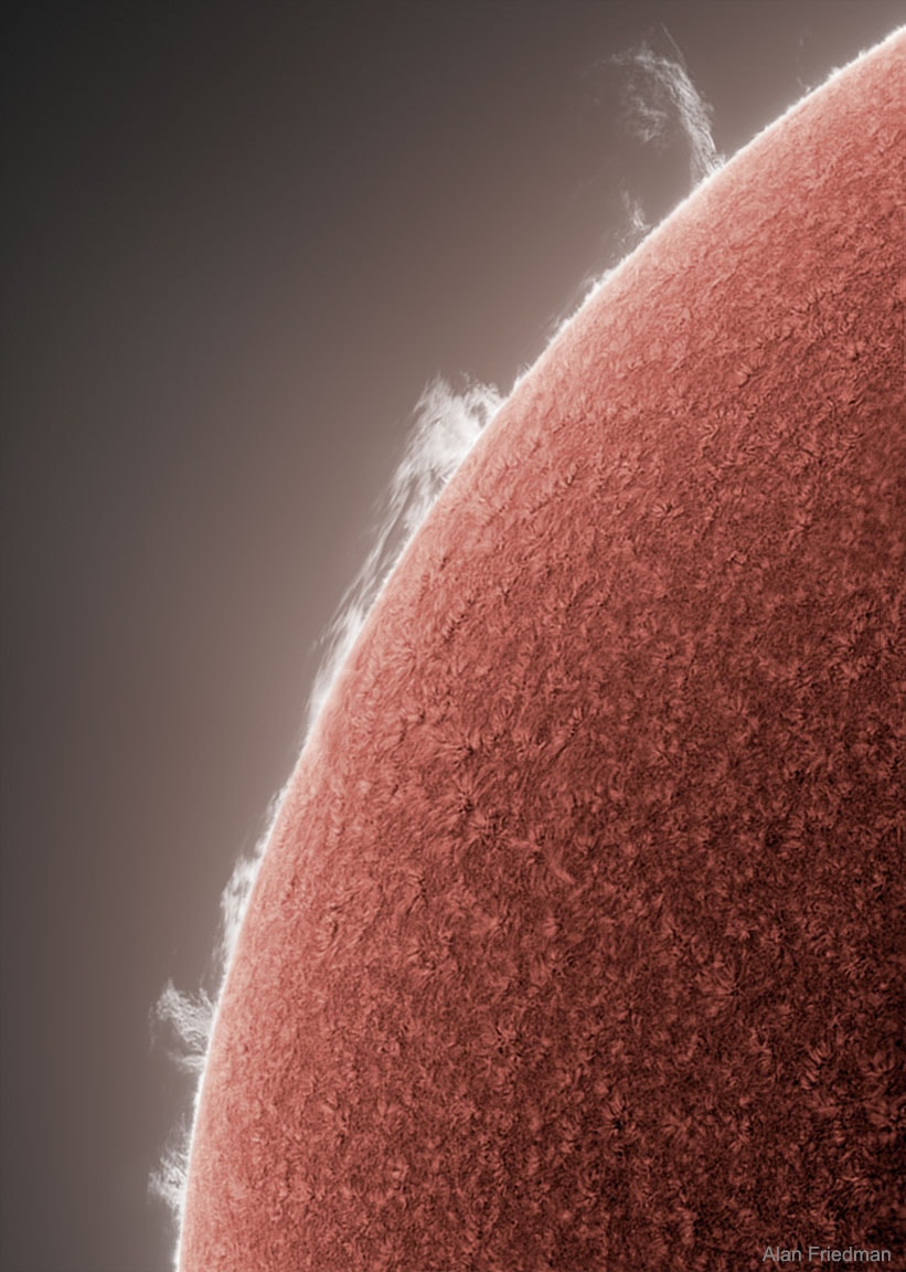 Why is the Sun so quiet? As the Sun enters into a period of time known as a Solar Minimum, it is, as expected, showing fewer sunspots and active regions than usual. The quietness is somewhat unsettling, though, as so far this year, most days show no sunspots at all. In contrast, from 2011 - 2015, during Solar Maximum, the Sun displayed spots just about every day.  Maxima and minima occur on an 11-year cycle, with the last Solar Minimum being the most quiet in a century.  Will this current Solar Minimum go even deeper? Even though the Sun's activity affects the Earth and its surroundings, no one knows for sure what the Sun will do next, and the physics behind the processes remain an active topic of research.  The featured image was taken three weeks ago and shows that our Sun is busy even on a quiet day. Prominences of hot plasma, some larger than the Earth, dance continually and are most easily visible over the edge.