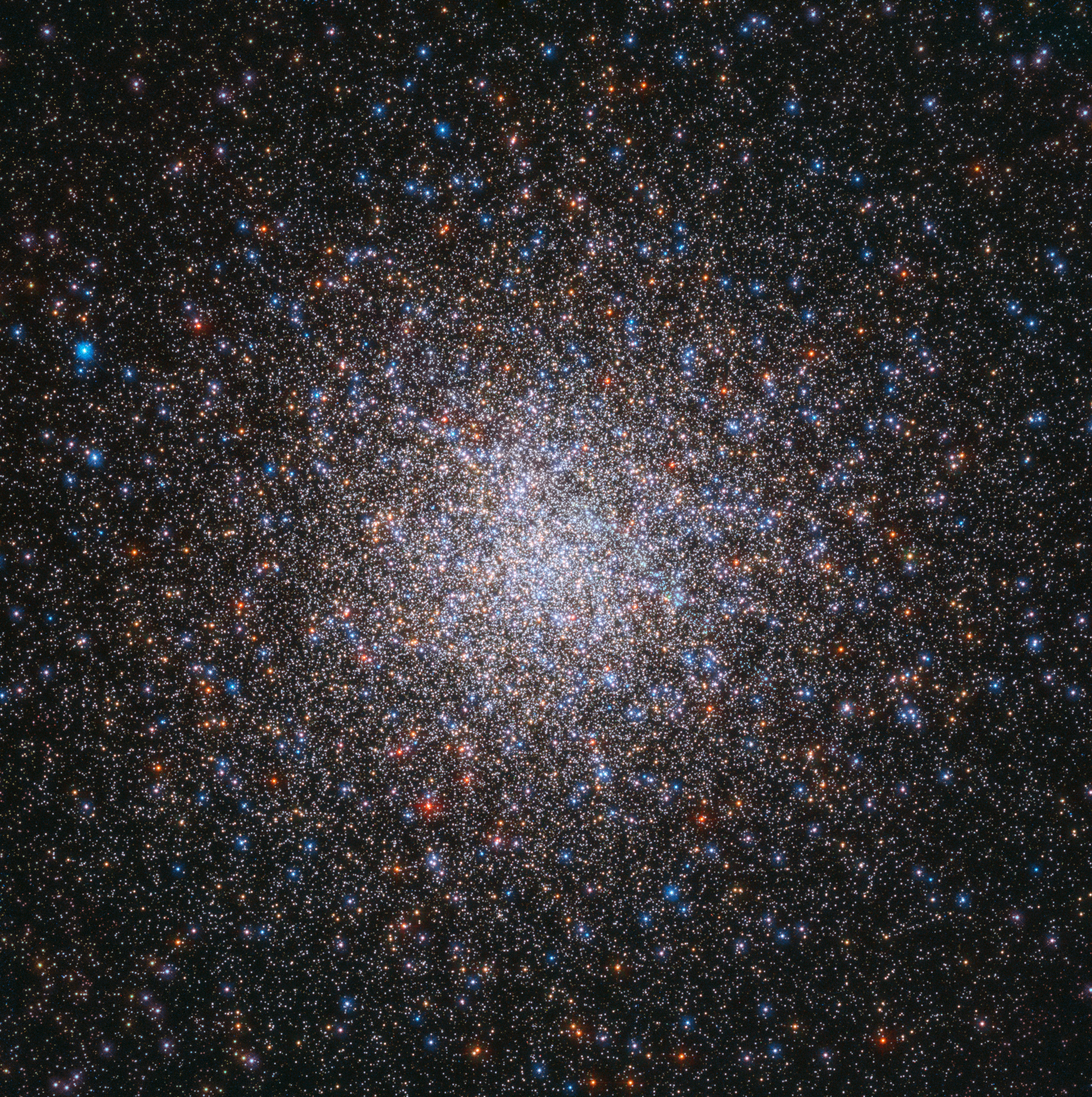 After the Crab Nebula, M1, this giant star cluster is the second entry in 18th century astronomer Charles Messier's famous list of things that are not comets. M2 is one of the largest globular star clusters now known to roam the halo of our Milky Way galaxy. Though Messier originally described it as a nebula without stars, this stunning Hubble image resolves stars across the central 40 light-years of M2. Its population of stars numbers close to 150,000, concentrated within a total diameter of around 175 light-years. About 55,000 light-years distant toward the constellation Aquarius, this ancient denizen of the Milky Way, also known as NGC 7089, is 13 billion years old.