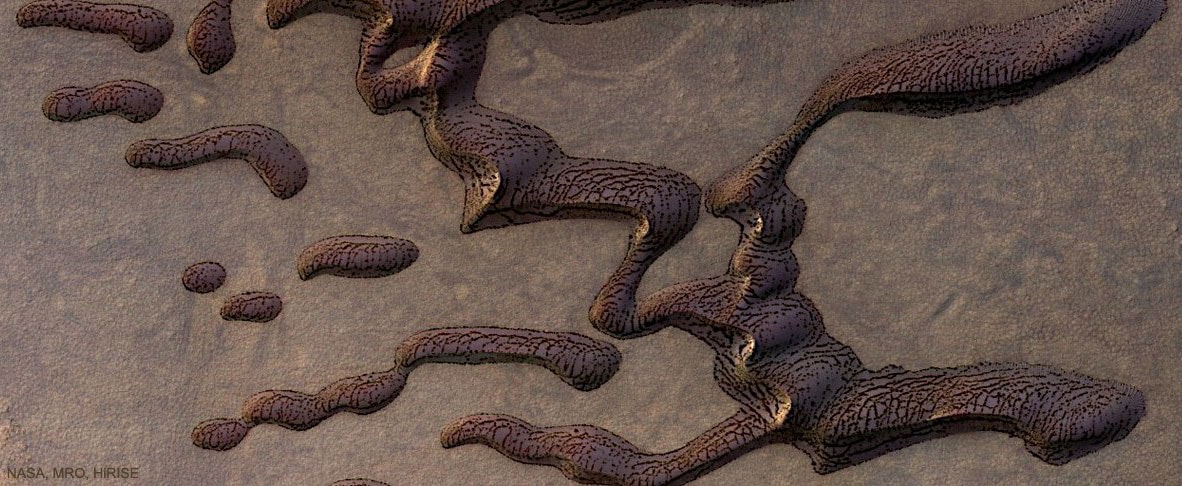 Why are these sand dunes on Mars striped?  No one is sure.  The featured image shows striped dunes in Kunowsky Crater on Mars, photographed recently with the Mars Reconnaissance Orbiter’s HiRISE Camera.  Many Martian dunes are known to be covered unevenly with carbon dioxide (dry ice) frost, creating patterns of light and dark areas.  Carbon dioxide doesn’t melt, but sublimates, turning directly into a gas. Carbon dioxide is also a greenhouse material even as a solid, so it can trap heat under the ice and sublimate from the bottom up, causing geyser-like eruptions.  During Martian spring, these eruptions can cause a pattern of dark defrosting spots, where the darker sand is exposed.  The featured image, though, was taken during Martian autumn, when the weather is getting colder – making these stripes particularly puzzling.  One hypothesis is that they are caused by cracks in the ice that form from weaker eruptions or thermal stress as part of the day-night cycle, but research continues.  Watching these dunes and others through more Martian seasons may give us more clues to solve this mystery.
