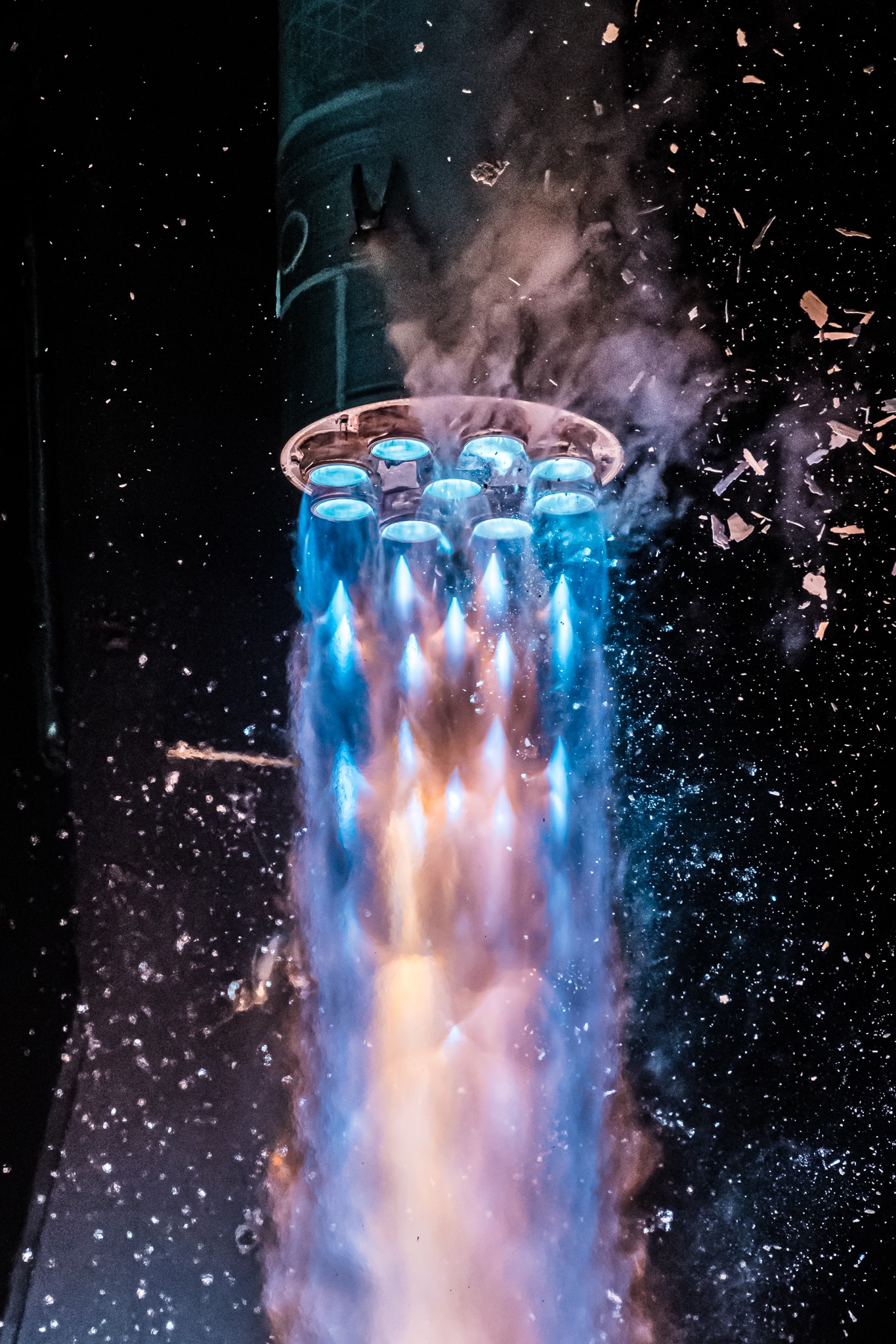 Relativity's Terran 1 Rocket is mostly 3D-printed. It burns a cryogenic rocket fuel composed of liquid methane and liquid oxygen (methalox). In this close-up of a Terran 1 launch on the night of March 22 from Cape Canaveral, icy chunks fall through the stunning frame as intense blue exhaust streams from its nine Aeon 1 engines. In a largely successful flight the inovative rocket achieved main engine cutoff and stage separation but fell short of orbit after an anomaly at the beginning of its second stage flight. Of course this Terran 1 rocket was never intended to travel to Mars. Still, the methane and liquid oxygen components of its methalox fuel can be made solely from materials found on the Red Planet. Methalox manufactured on Mars could be used as fuel for rockets returning to planet Earth.