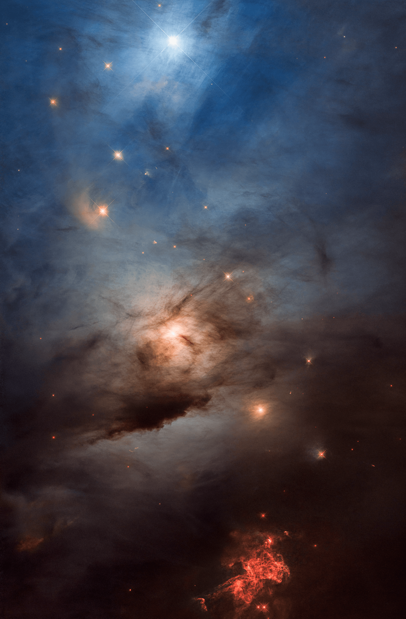 In visible light NGC 1333 is seen as a reflection nebula, dominated by bluish hues characteristic of starlight reflected by interstellar dust. A mere 1,000 light-years distant toward the heroic constellation Perseus, it lies at the edge of a large, star-forming molecular cloud. This Hubble Space Telescope close-up frames a region just over 1 light-year wide at the estimated distance of NGC 1333. It shows details of the dusty region along with telltale hints of contrasty red emission from Herbig-Haro objects, jets and shocked glowing gas emanating from recently formed stars. In fact, NGC 1333 contains hundreds of stars less than a million years old, most still hidden from optical telescopes by the pervasive stardust. The chaotic environment may be similar to one in which our own Sun formed over 4.5 billion years ago. Hubble's stunning image of the stellar nursery was released to celebrate the 33rd anniversary of the space telescope's launch.  Watch: Planet Earth's annual Lyrid Meteor Shower