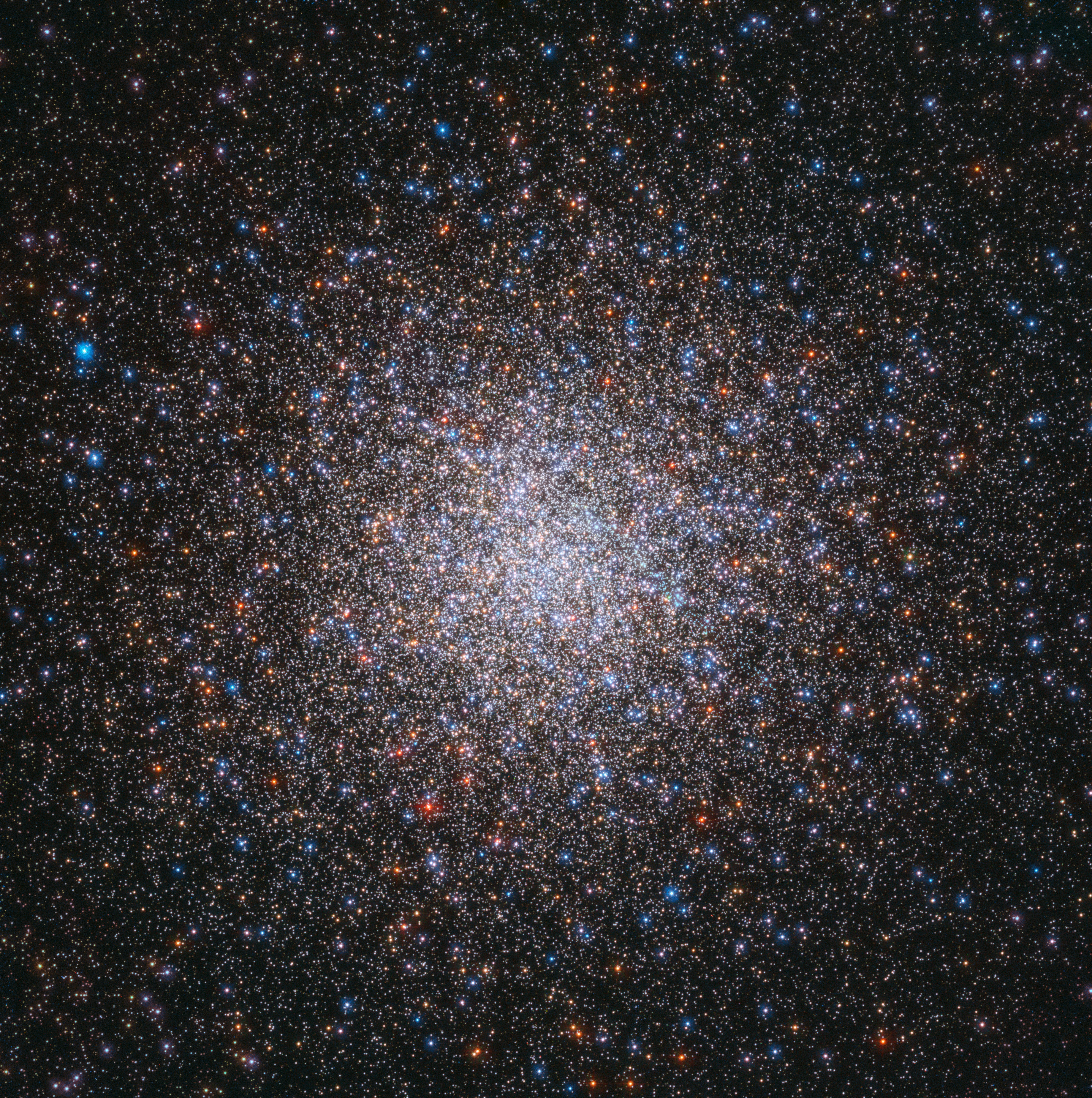 After the Crab Nebula, this giant star cluster is the second entry in 18th century astronomer Charles Messier's famous list of things that are not comets. M2 is one of the largest globular star clusters now known to roam the halo of our Milky Way galaxy. Though Messier originally described it as a nebula without stars, this stunning Hubble image resolves stars across the cluster's central 40 light-years. Its population of stars numbers close to 150,000, concentrated within a total diameter of around 175 light-years. About 55,000 light-years distant toward the constellation Aquarius, this ancient denizen of the Milky Way, also known as NGC 7089, is 13 billion years old. An extended stellar debris stream, a signature of past gravitational tidal disruption, was recently found to be associated with Messier 2.