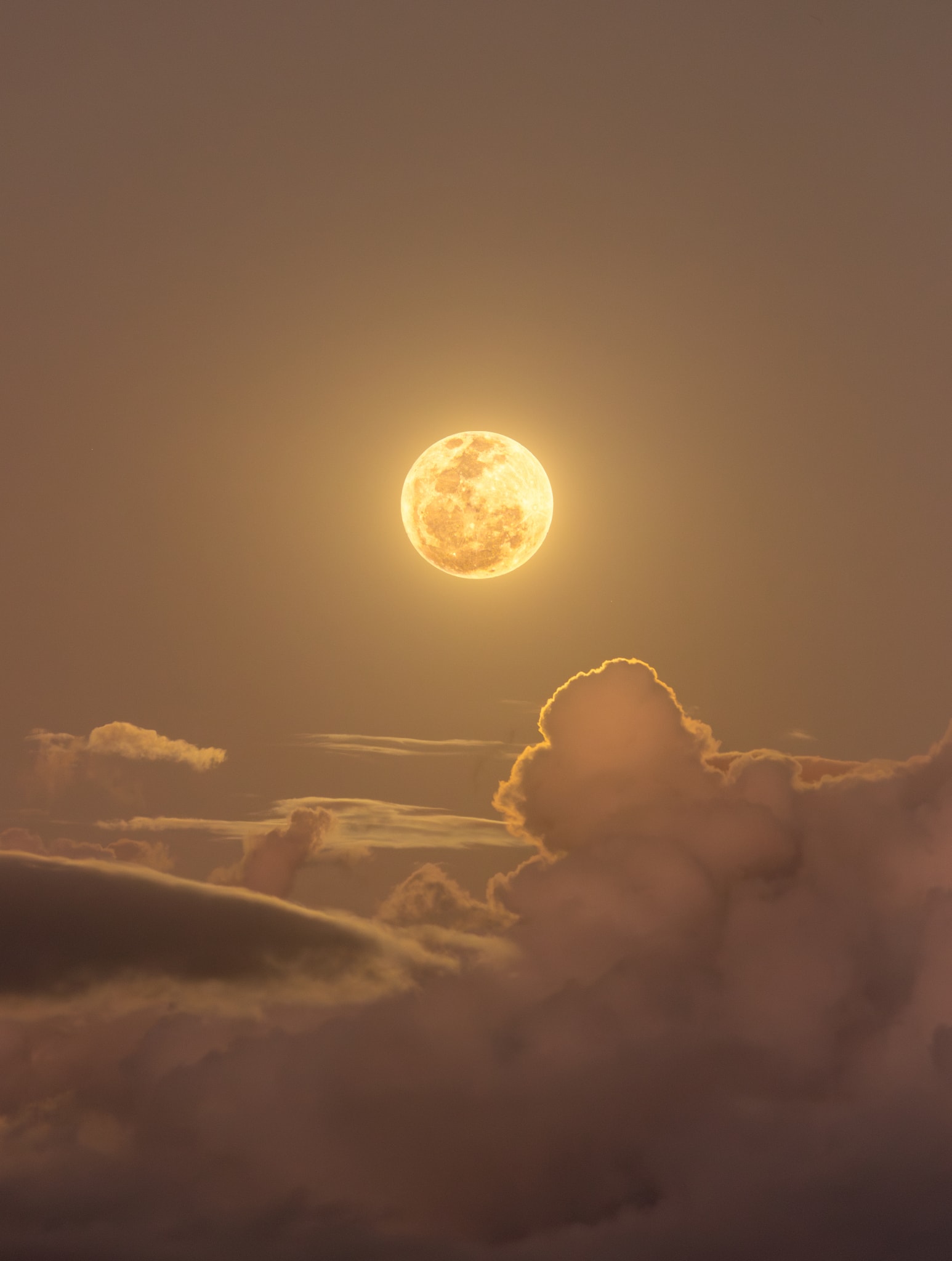 As the Sun set, a bright Full Moon rose on July 10. Its golden light illuminates clouds drifting through southern hemisphere skies in this well-composed telephoto image from Conceição do Coité, Bahia, Brazil. The brightest lunar phase is captured here with both a short and long exposure. The two exposures were combined to reveal details of the lunar surface in bright moonlight and a subtle iridescence along the dramatically backlit cloudscape. Of course, July's Full Moon is a winter moon in the southern hemisphere.  But in the north it's known to some as the Thunder Moon, likely a nod to the sounds of this northern summer month's typically stormy weather.