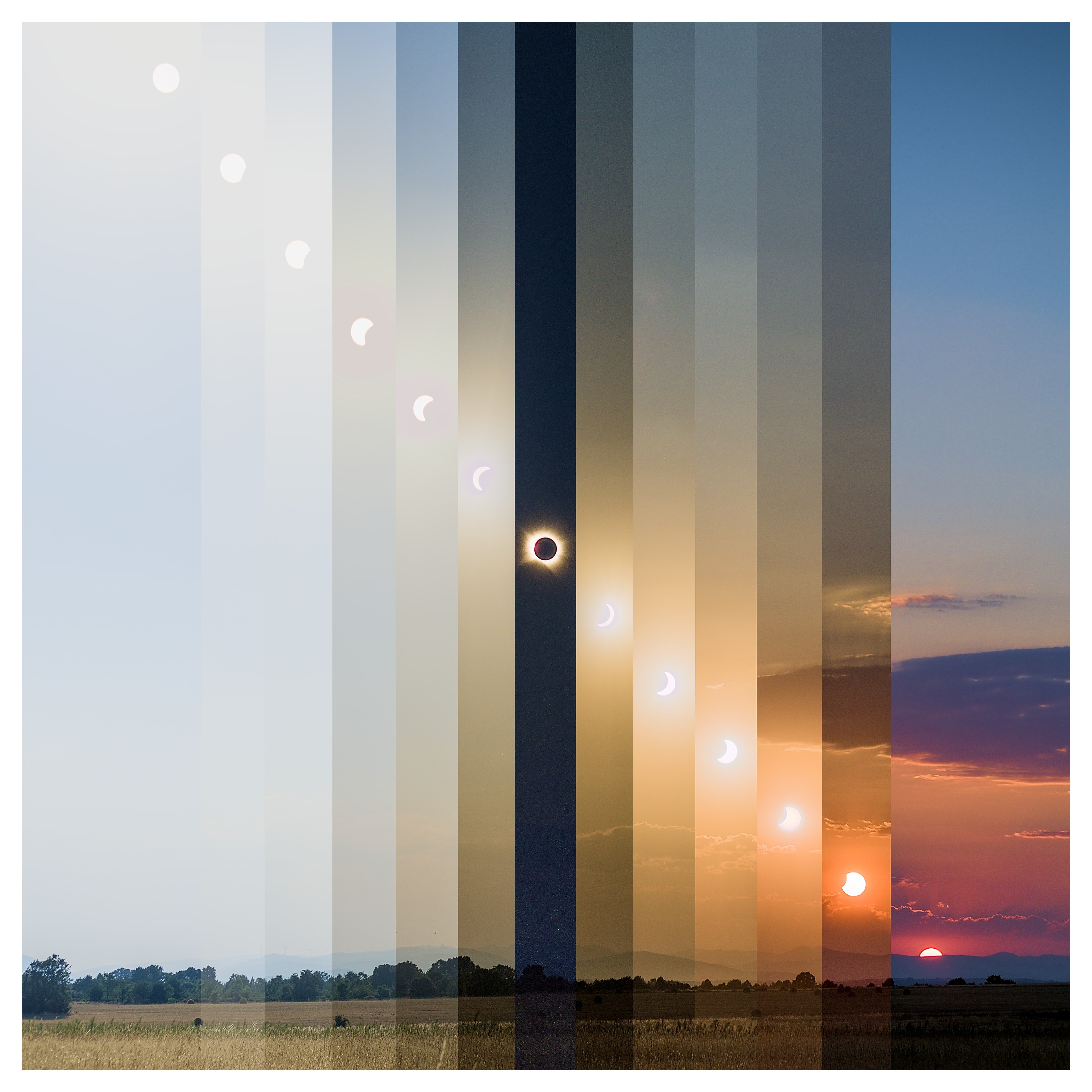 Pretend you have never heard of a solar eclipse. The Sun’s behavior has been predictable your whole life. One day, you witness the sky transform as it does in today’s spliced image spanning two hours of the August 12, 2026 solar eclipse. The Sun disappears, leaving behind a bright, empty ring. What would you think had happened? Humans have interpreted eclipses in countless ways throughout history, embedding beliefs about connection, rebirth, or danger into culture. “Eclipse” comes from the Greek word “ékleipsis” meaning “abandonment”. In ancient Greece, the solar eclipse marked the anger of the gods and the Sun abandoning humanity. To the Diné people, this celestial alignment is a time of renewal. Out of respect and to avoid the danger of sunlight, the Diné stay inside until the Sun and Moon separate. The Batammariba people of Benin and Togo believe that the Sun and Moon fight during an eclipse, so the community encourages peace among themselves. Eclipses are an example of the longstanding connection between astronomy and society.   Gallery: Solar Eclipse of 2026 August 12