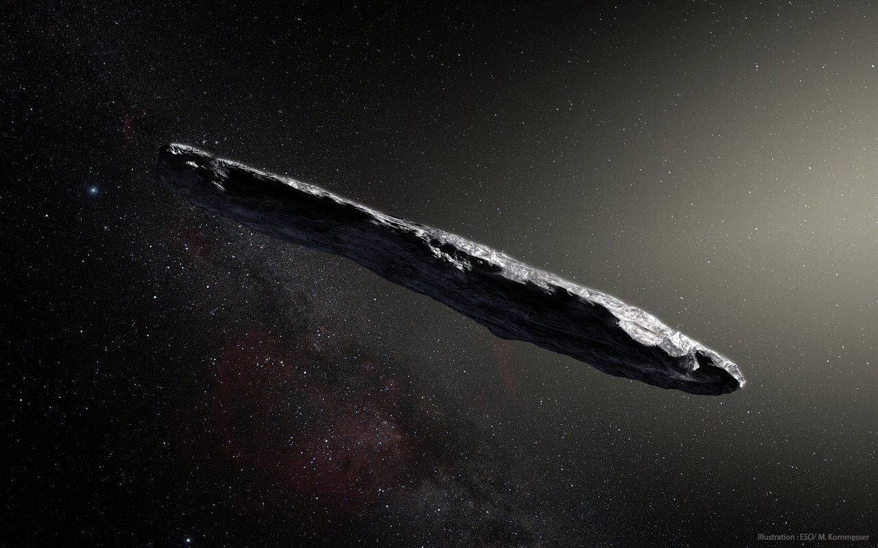 Nothing like it has ever been seen before. The unusual space rock 'Oumuamua is so intriguing mainly because it is the first asteroid ever detected from outside our Solar System -- although likely many more are to follow given modern computer-driven sky monitoring. Therefore humanity's telescopes -- of nearly every variety -- have put 'Oumuamua into their observing schedule to help better understand this unusual interstellar visitor. Pictured is an artist's illustration of what 'Oumuamua might look like up close. 'Oumuamua is also intriguing, however, because it has unexpected parallels to Rama, a famous fictional interstellar spaceship created by the late science fiction writer Arthur C. Clarke. Like Rama, 'Oumuamua is unusually elongated, should be made of strong material to avoid breaking apart, is only passing through our Solar System, and passed unusually close to the Sun for something gravitationally unbound. Unlike a visiting spaceship, though, 'Oumuamua's trajectory, speed, color, and even probability of detection are consistent with it forming naturally around a normal star many millions of years ago, being expelled after gravitationally encountering a normal planet, and subsequently orbiting in our Galaxy alone. Even given 'Oumuamua's likely conventional origin, perhaps humanity can hold hope that one day we will have the technology to engineer 'Oumuamua -- or another Solar System interloper -- into an interstellar Rama of our own.