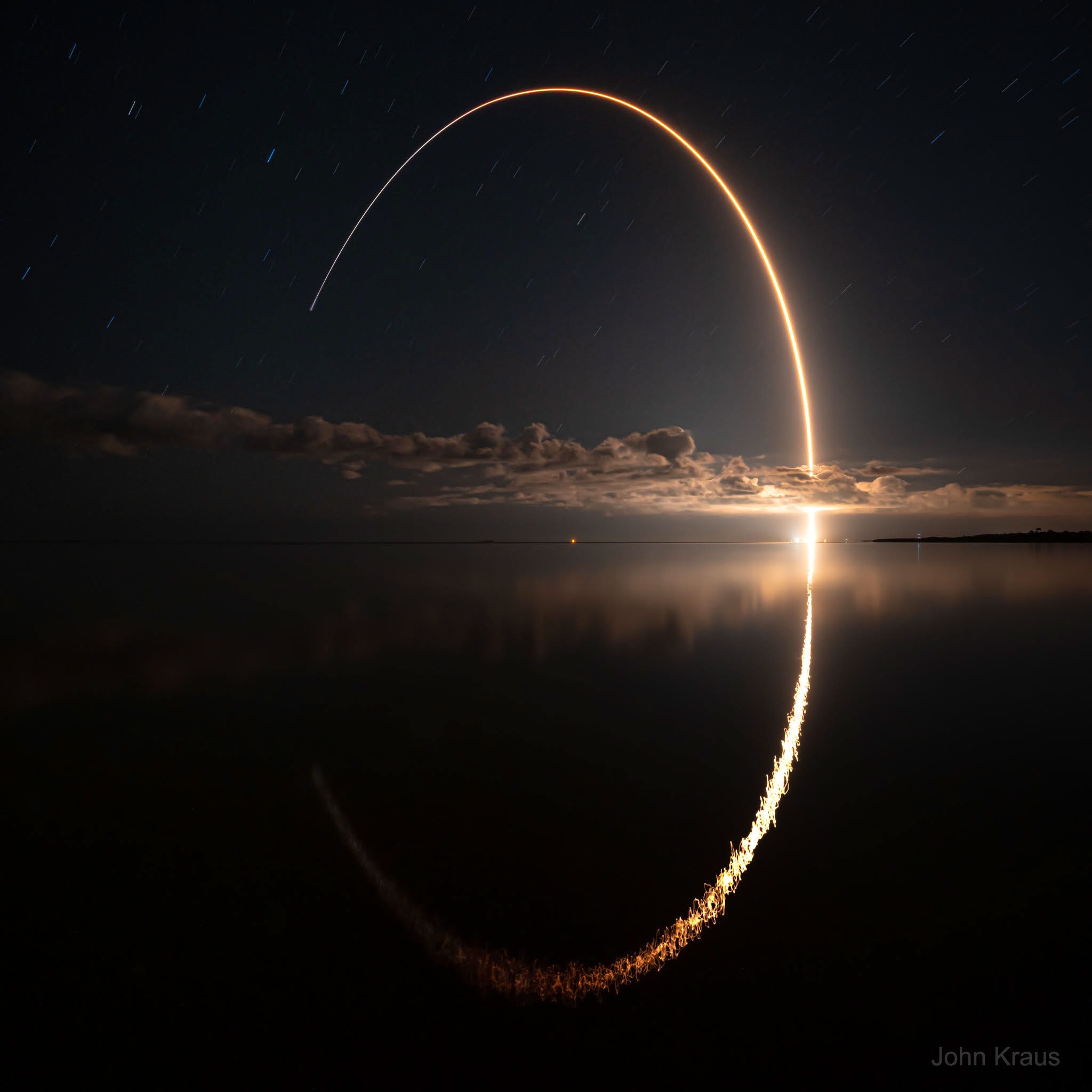 Why would this mission go out as far as Jupiter -- but then not visit Jupiter? Lucy's plan is to follow different leads about the origin of our Solar System than can be found at Jupiter -- where Juno now orbits. Jupiter is such a massive planet that its gravity captures numerous asteroids that orbit the Sun ahead of it -- and behind. These trojan asteroids formed all over our Solar System and some may have been trapped there for billions of years. Flying by these trojan asteroids enables studying them as fossils that likely hold unique clues about our early Solar System. Lucy, named after a famous fossil skeleton which was named after a famous song, is scheduled to visit eight asteroids from 2025 to 2033. Pictured, Lucy's launch was captured with reflection last week aboard a powerful Atlas V rocket from Cape Canaveral, Florida, USA.